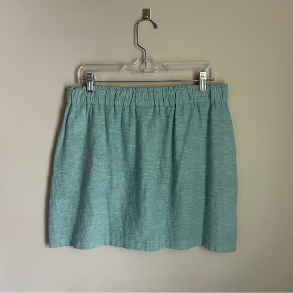 Patagonia Light Teal Green Elastic/Drawstring Waist Hemp/Cotton Skirt Sz Medium - Picture 5 of 7